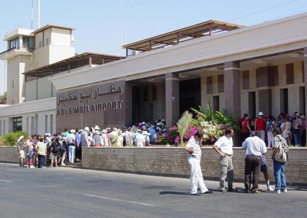 Exterior view of Abu Simbel Airport in Aswan, Egypt.