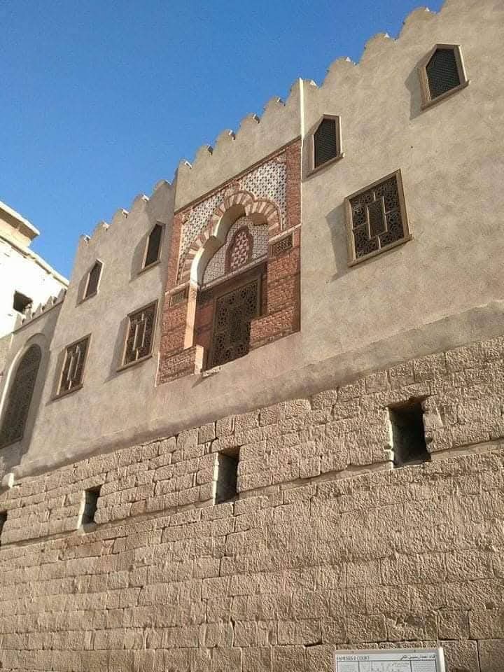 "The Abu El-Haggag Mosque in Luxor, Egypt, built within the ancient Luxor Temple complex and known as an important Islamic landmark."